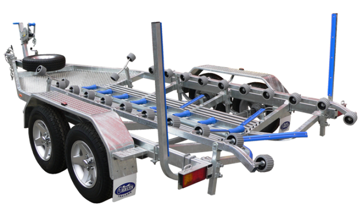 Boat on trailer ready for transport